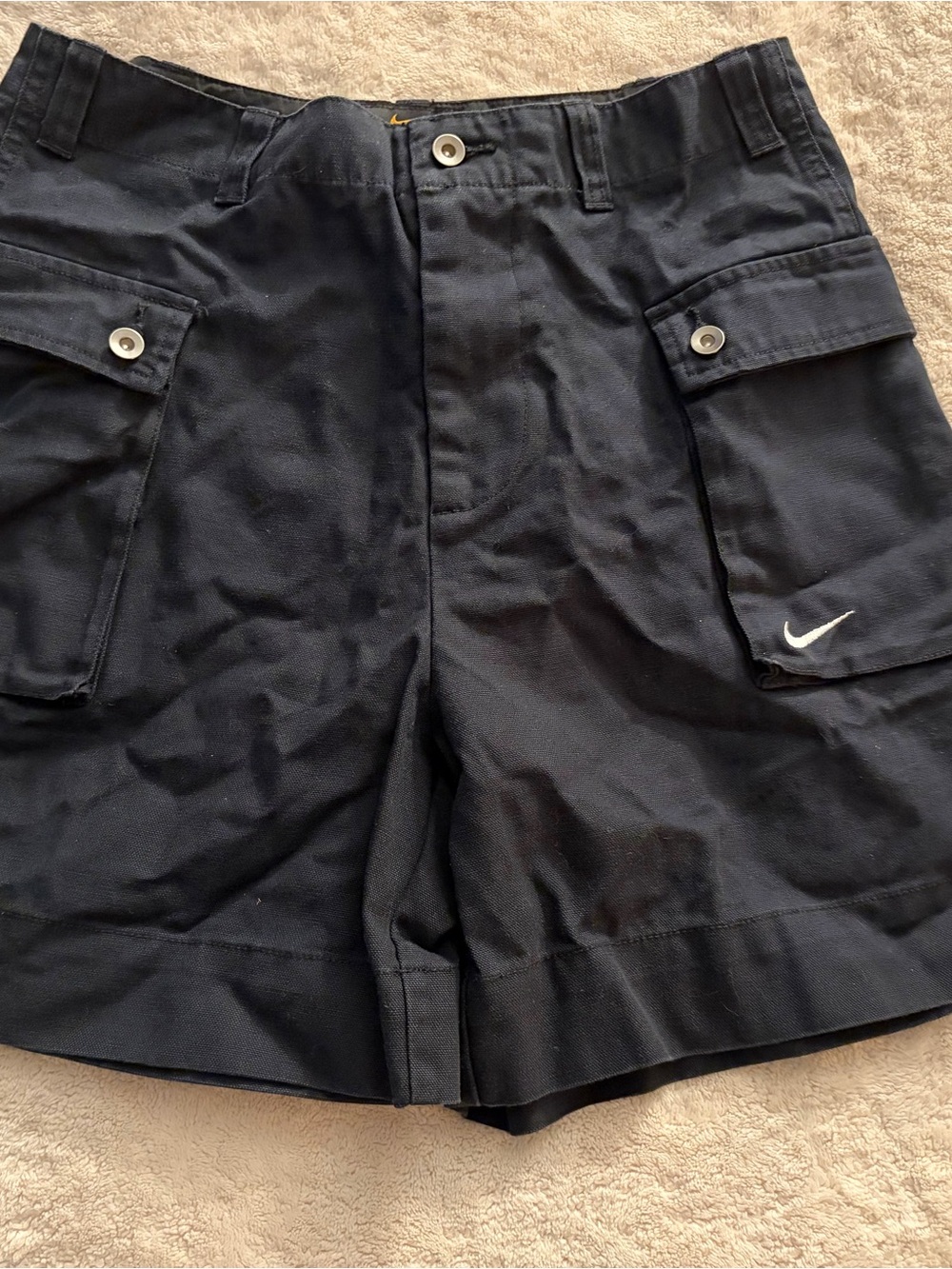 Nike Men’s Black Cargo Shorts with Swoosh